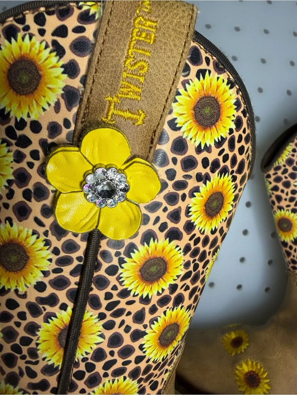 Twisted X Yellow Sunflower Brown Western Boots